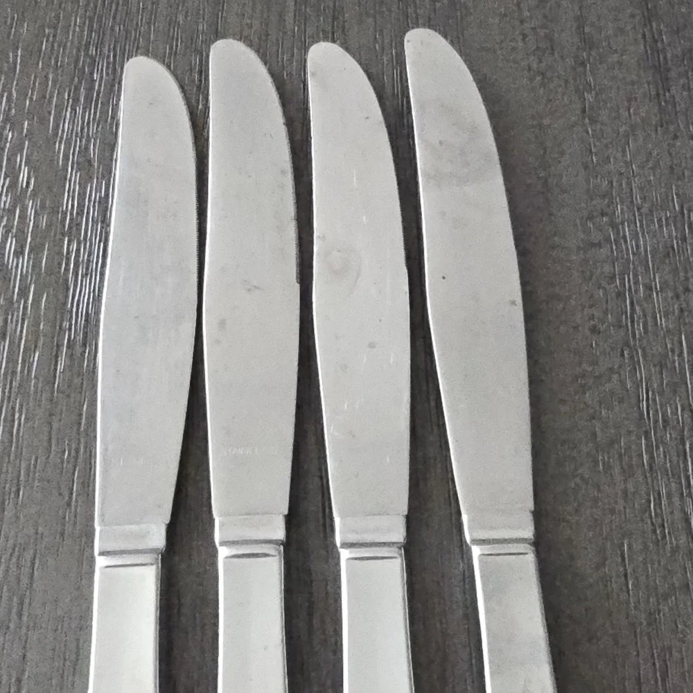 Oneida Stanhome Stainless Daffodil‎  Dinner Butter Knives Set of 4 Flatware
